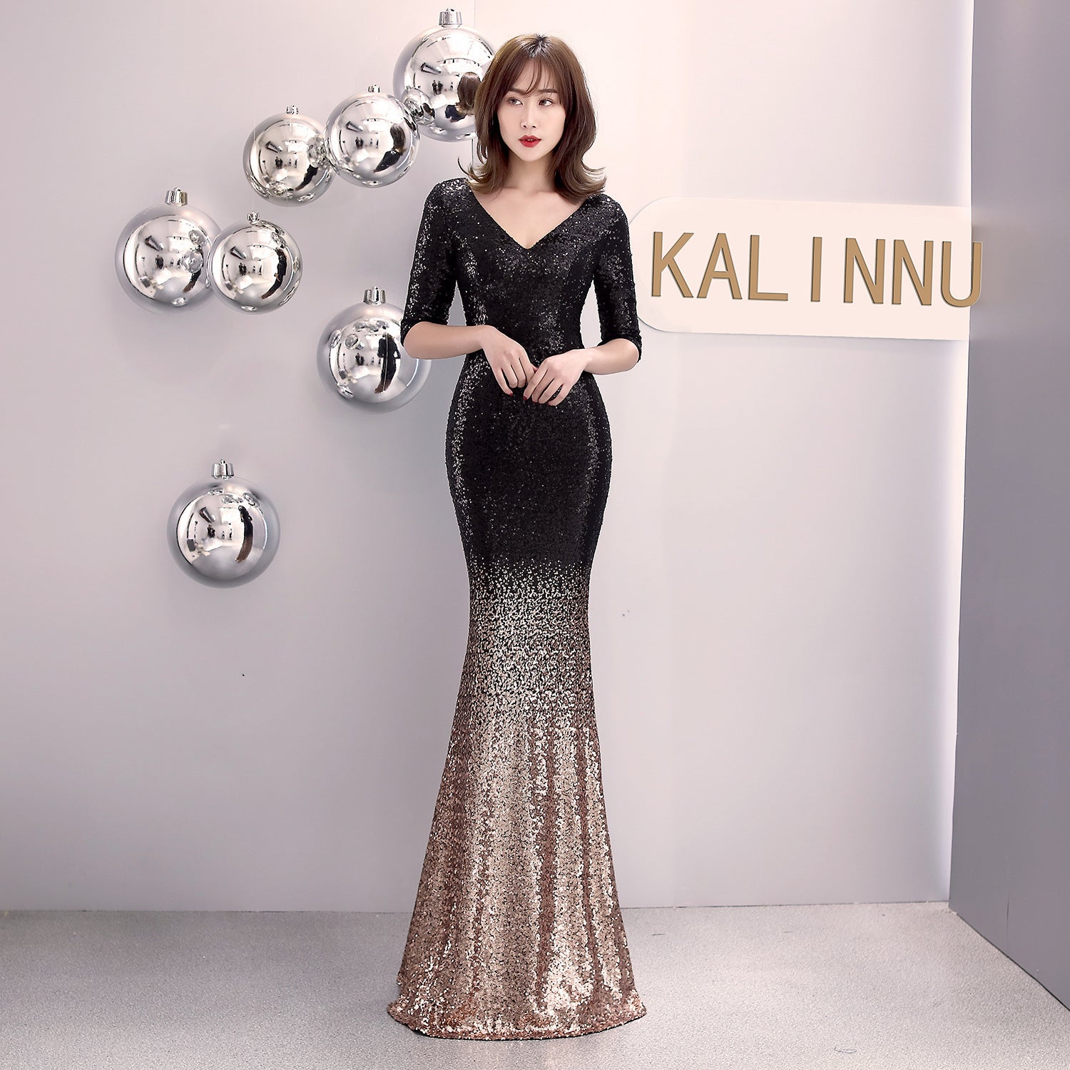 Fishtail Banquet Evening Dress Elegant Sexy Long