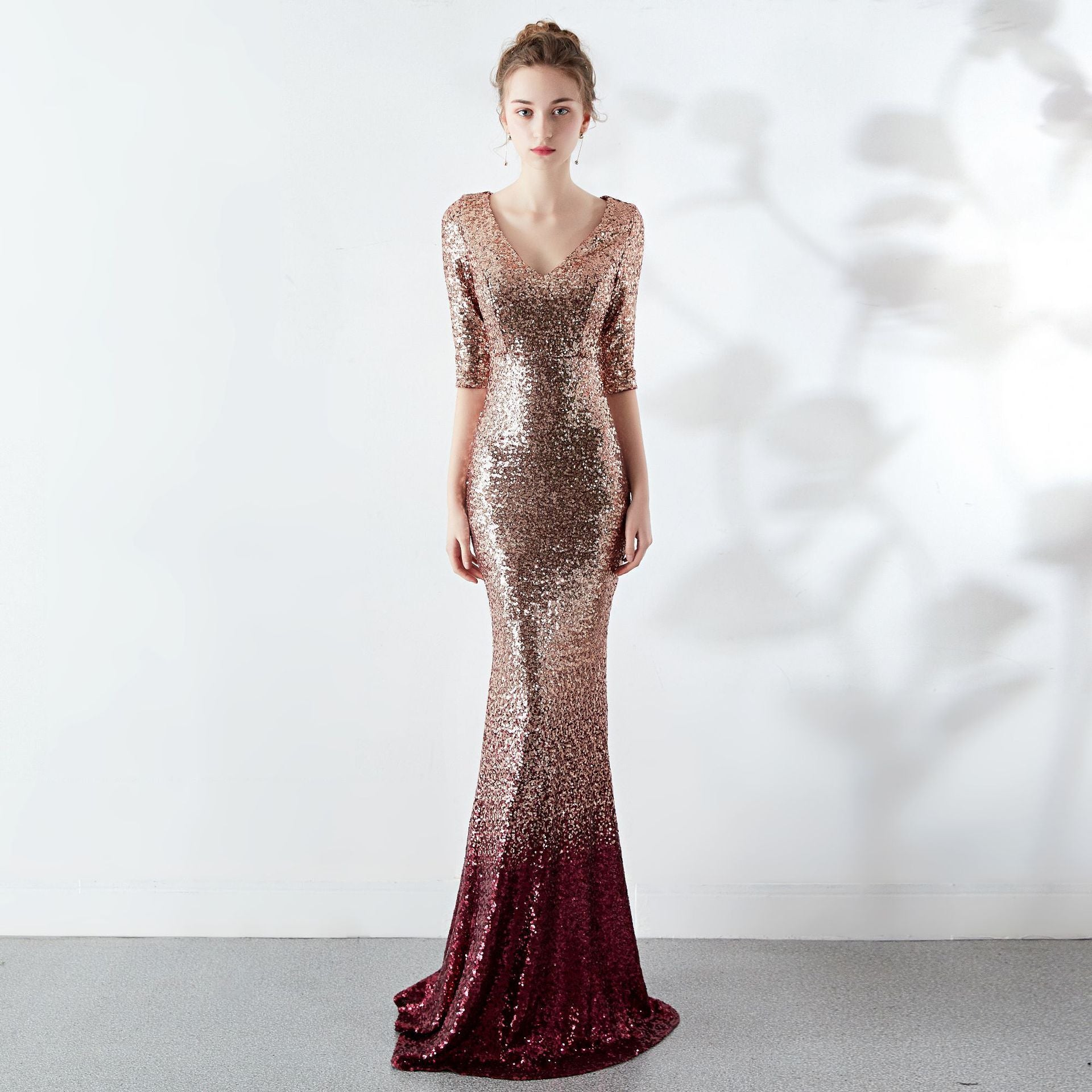 Fishtail Banquet Evening Dress Elegant Sexy Long