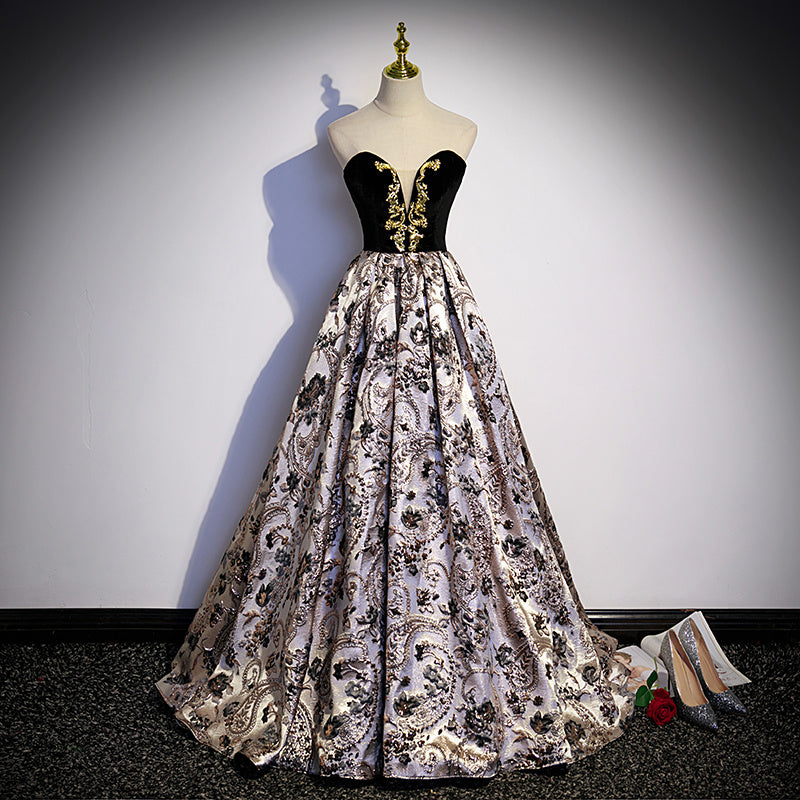 Puff Sleeve Princess Evening Dress Women's Banquet Costume