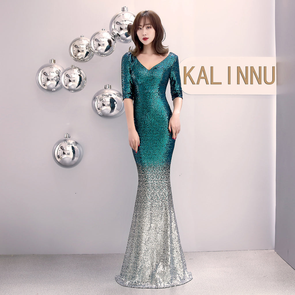 Fishtail Banquet Evening Dress Elegant Sexy Long