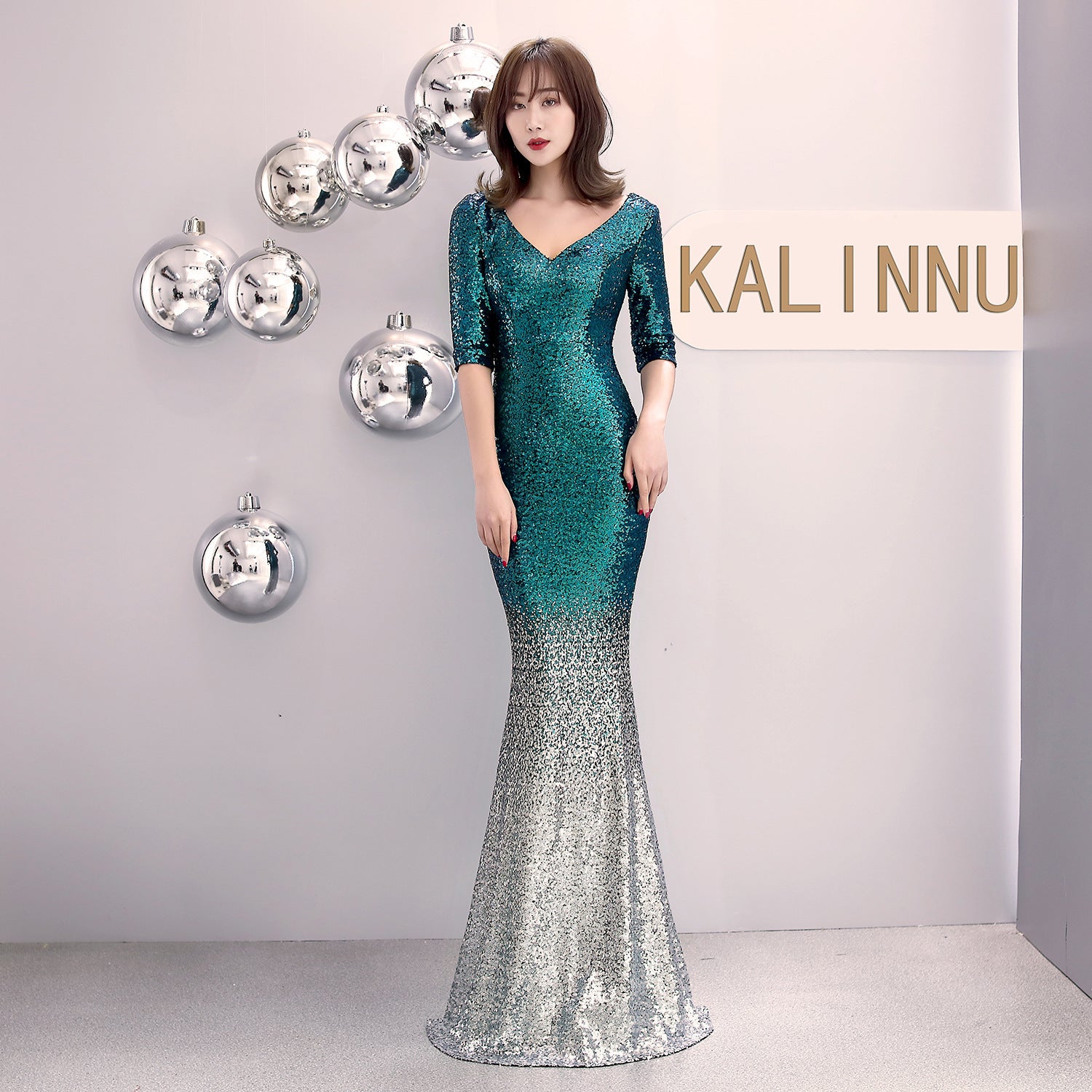 Fishtail Banquet Evening Dress Elegant Sexy Long