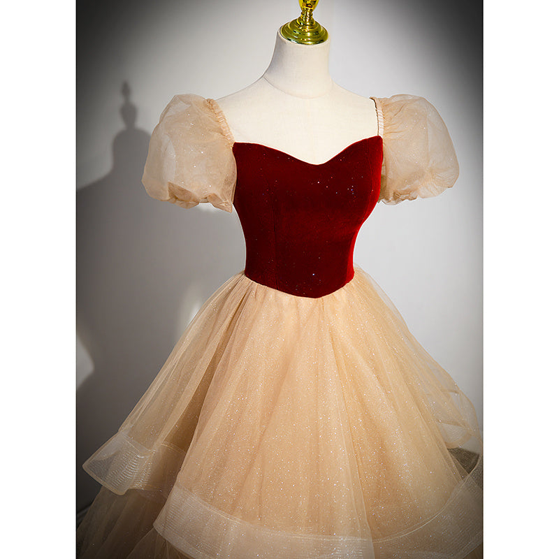 Red Wedding Dress French Princess Pettiskirt Gown