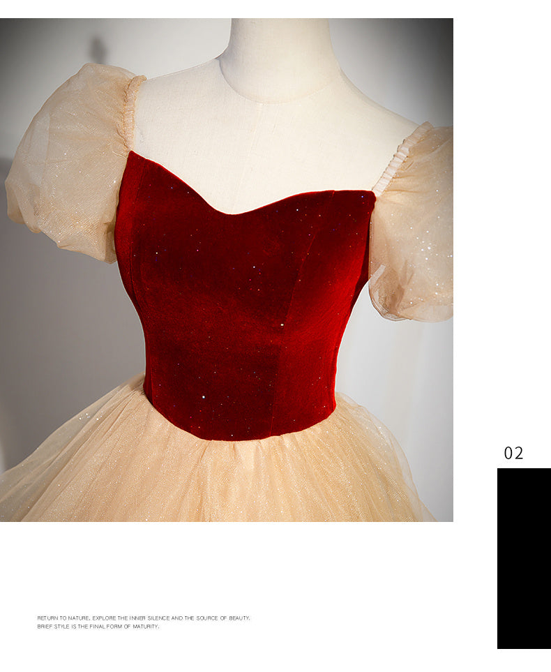 Red Wedding Dress French Princess Pettiskirt Gown