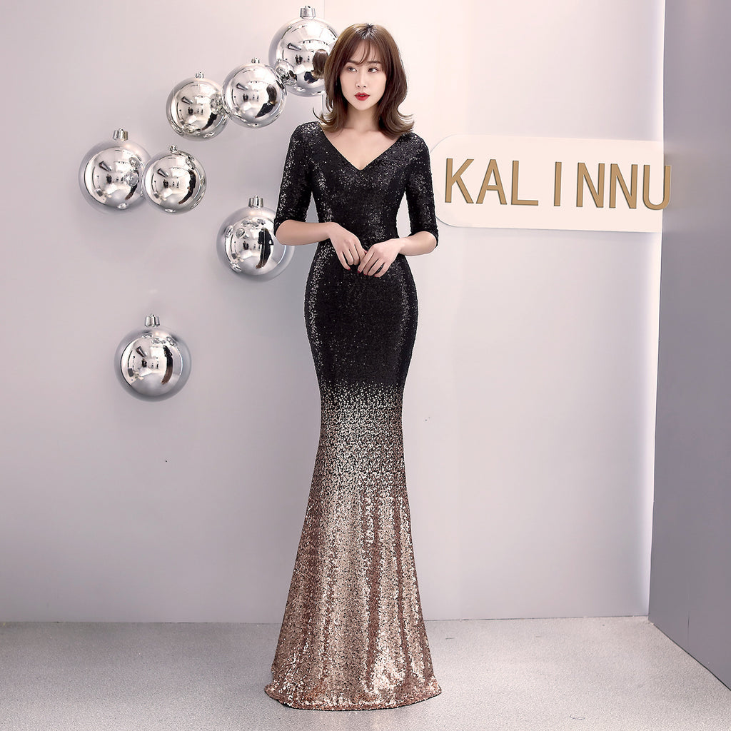Fishtail Banquet Evening Dress Elegant Sexy Long