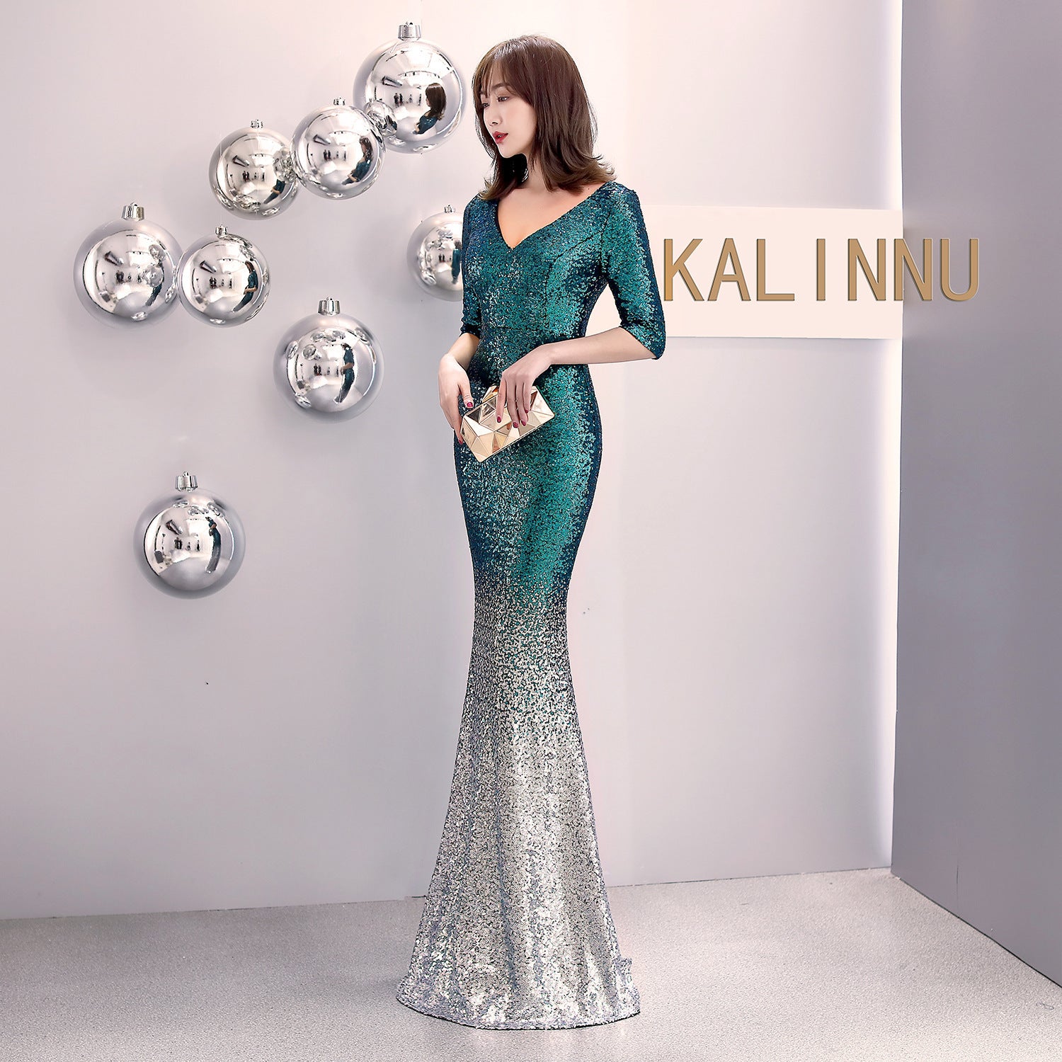 Fishtail Banquet Evening Dress Elegant Sexy Long