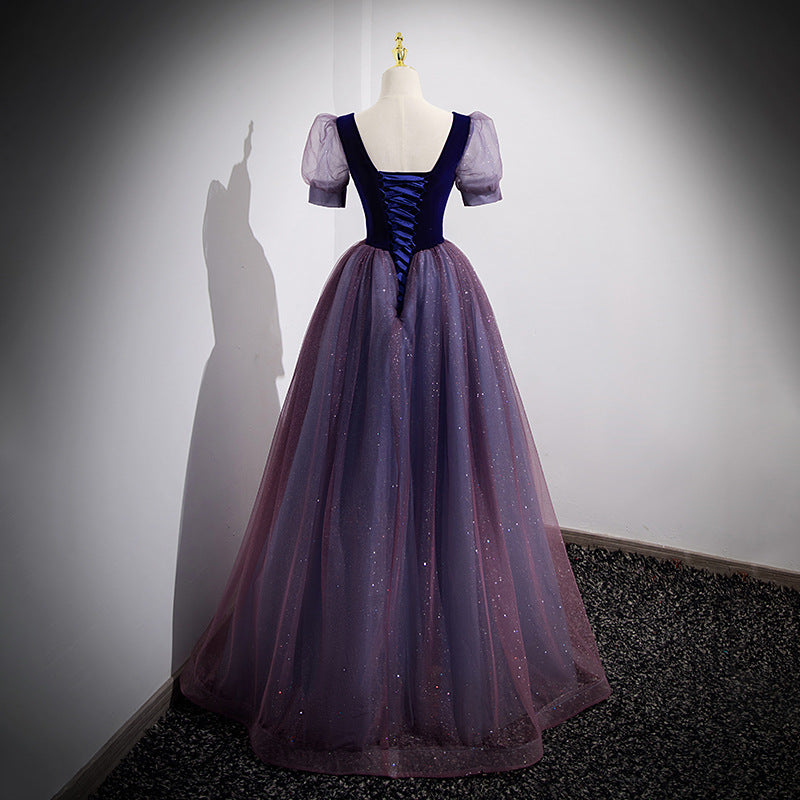 French Style Light Evening Dress Female Banquet Gradient Princess Dress