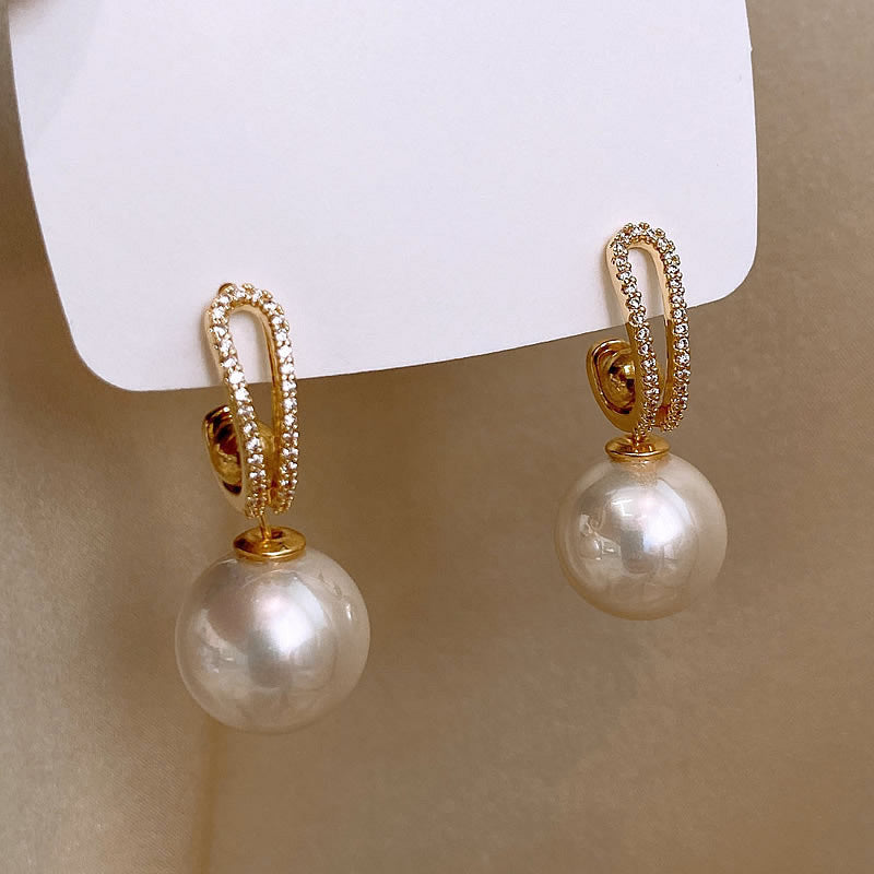 Multiple Ways To Wear Pearl Earrings Eardrops Women's Exquisite
