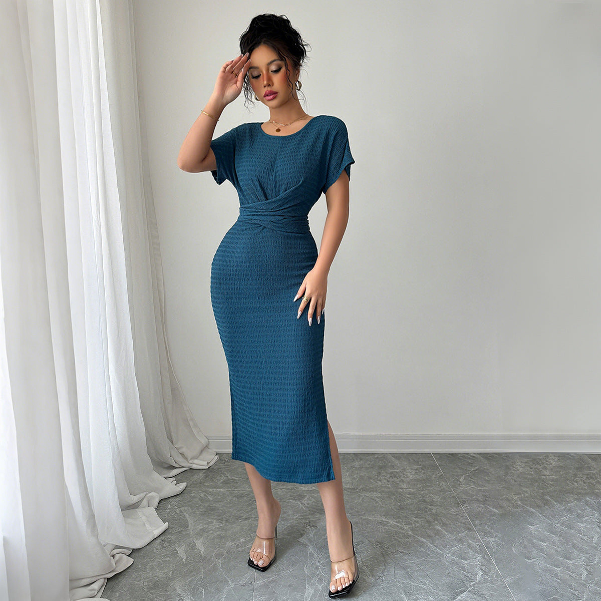 European And American Elegant Style Slim Waist Dress