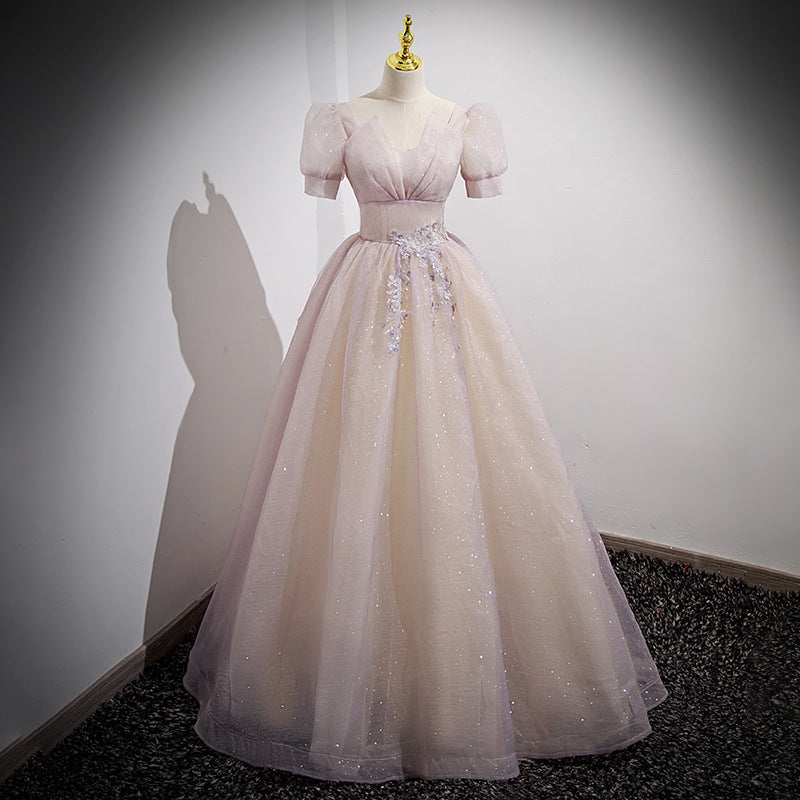 French Style Light Evening Dress Female Banquet Gradient Princess Dress